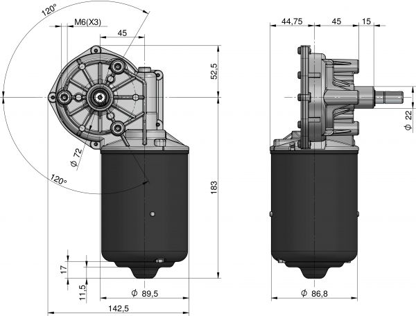 Motoriduttore MR90-45