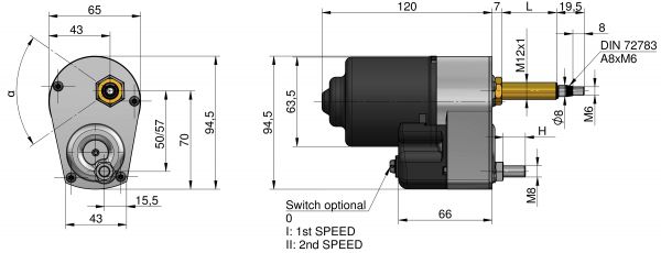 Motoriduttore per tergicristallo MRT62-CNT