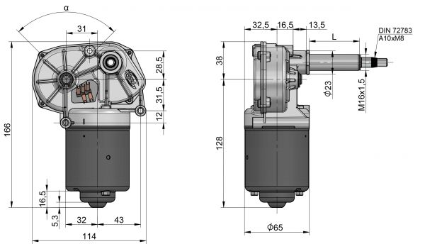 Motoriduttore per tergicristallo MRT62-JD